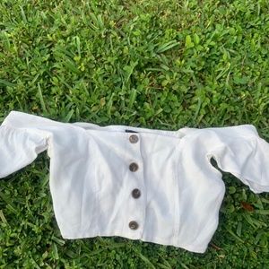 White Off-the-Shoulder Top!